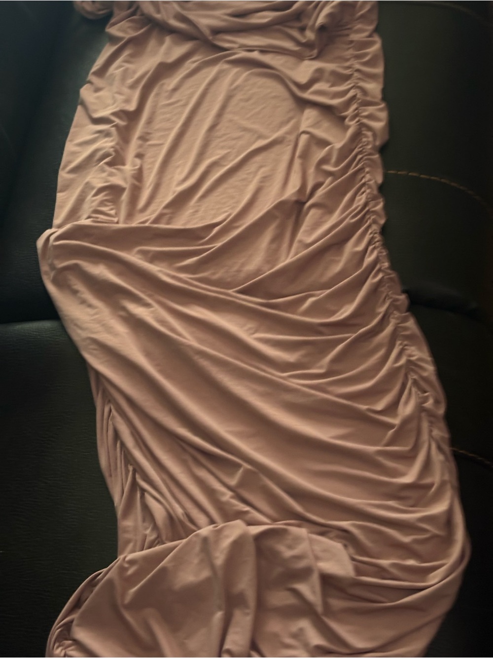SHEIN Mauve Ruched Maxi Skirt